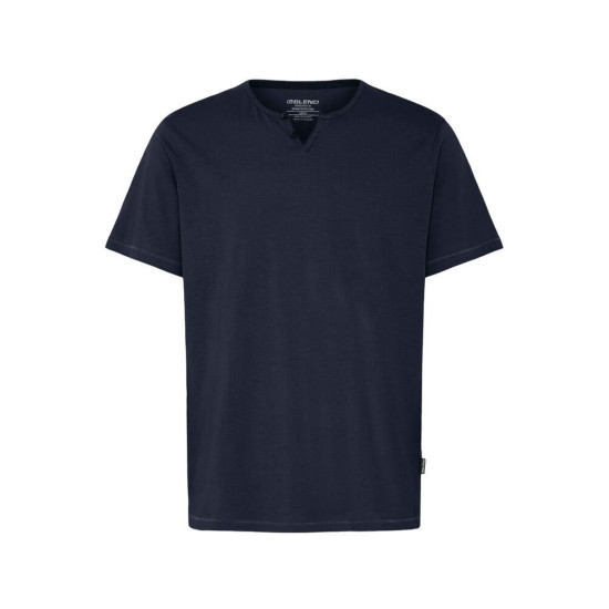 Blend Split Neck Tee Salute Blue