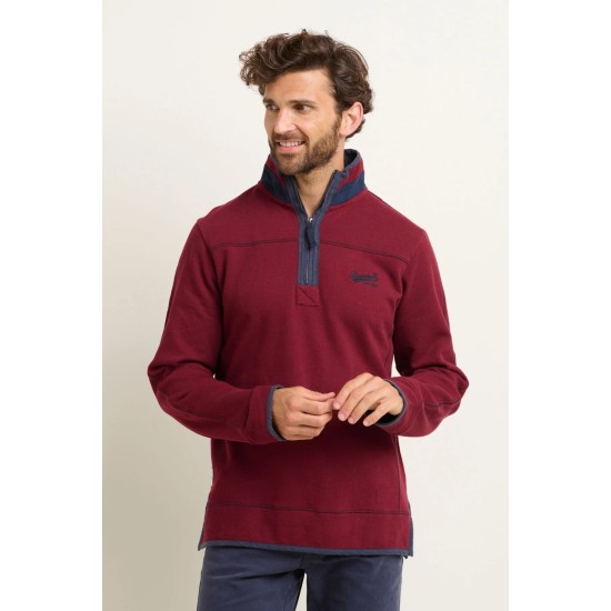 BrakeBurn  Burgundy Pique 1/4 Zip 