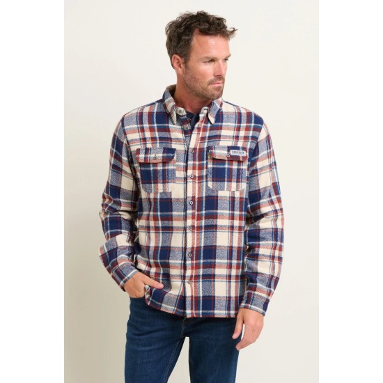 BrakeBurn Blanket Check Shirt Burgundy
