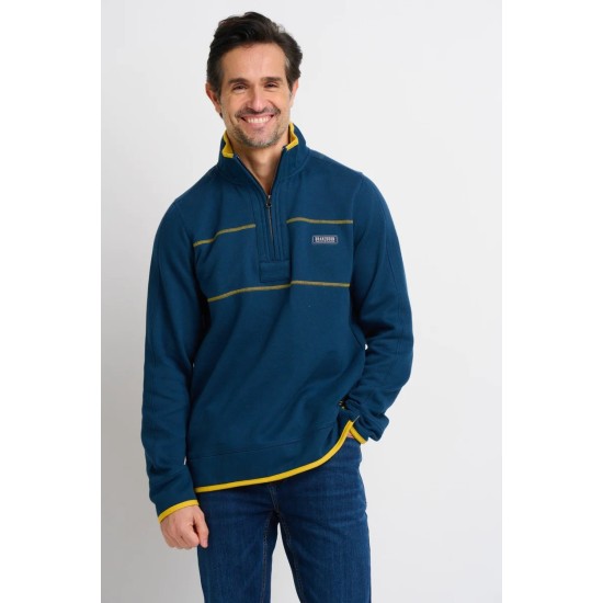 Brakeburn Navy 1/4 Zip Sweat