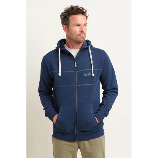Brakeburn Navy Zip Thru Hoodie