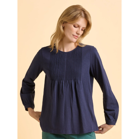 Brakeburn Ocean Breeze L/Sleeve T Shirt- Navy