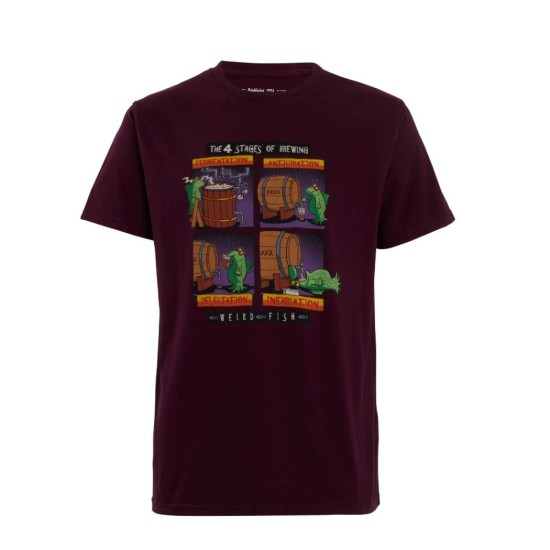 Brewing Stages Artist T Shirt Plum