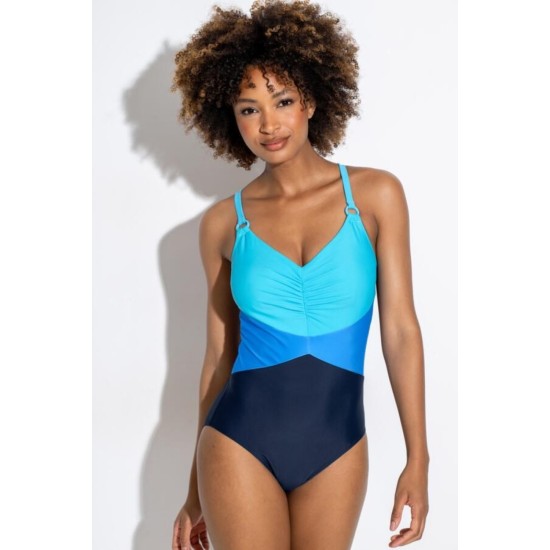 Brighton V/Neck Control Swimsuit- Navy/Blue