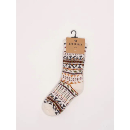 Brown Nordics Fair Isle Cosy Knitted Sock