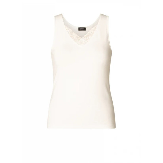 Buffy Lace Detail Vest Top- Off White