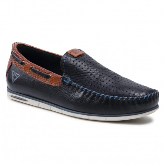 Bugatti Chelsey Slip-on- Dk Blue/Brown