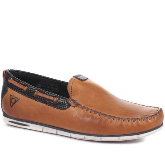 Bugatti Chelsey Slip-on- Tan/Dk Blue