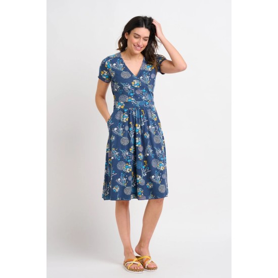 Bursting Blooms Wrap Dress