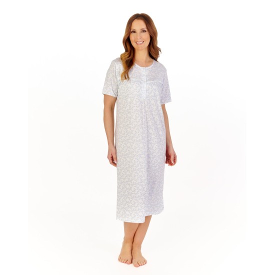 Butterfly Outline S/S Nightdress- Blue