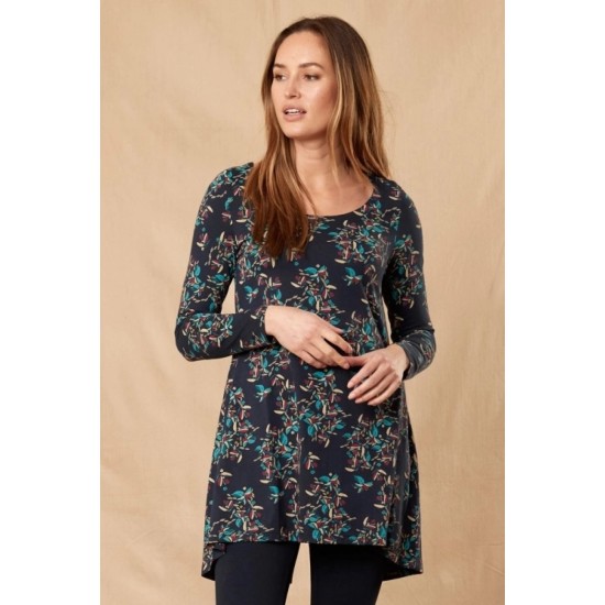 Button Back Tunic - Navy