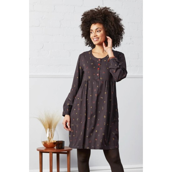 Button Tunic Dress - Flint