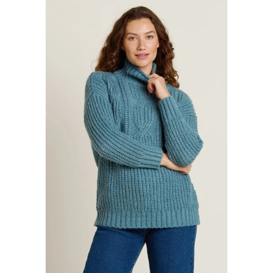 Cable Knitted Roll/N Jumper