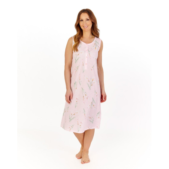 Calla Lily S/S Cotton Nightie -Pink