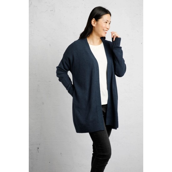 Carran Longline Cardigan- Navy