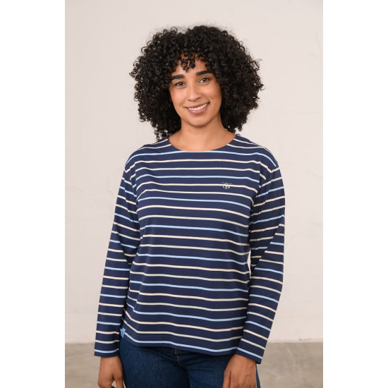 Causeway L/S- Navy/Sage/Blue Stripe