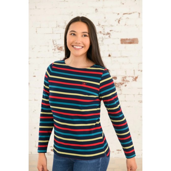 Causeway Long Sleeve- Apple/Red Stripe
