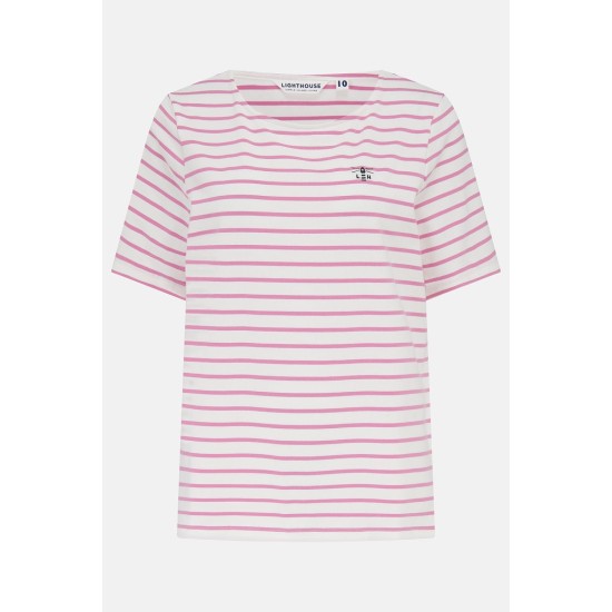 Causeway S/Sleeve T-Shirt- Pink Stripe