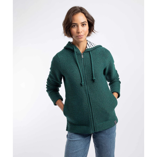 Chicoa Full Zip Macaroni Hoody- Forest Green