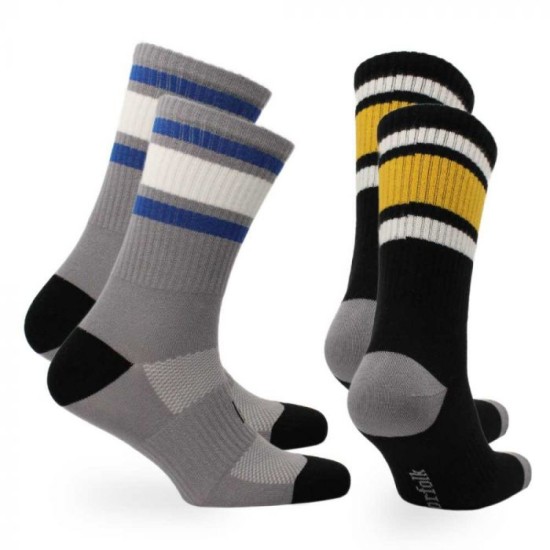 Classic Retro Crew Socks 2Pack Grey