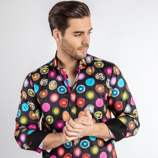 Claudio Lugli L/s Shirt- Geo Print