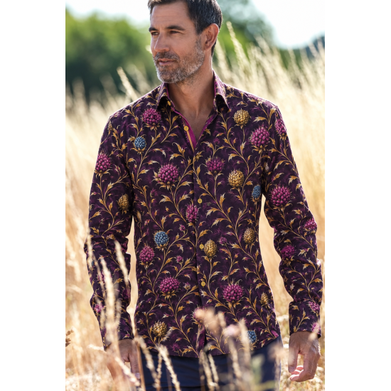 Claudio Lugli L/s Shirt- Highland Thistle