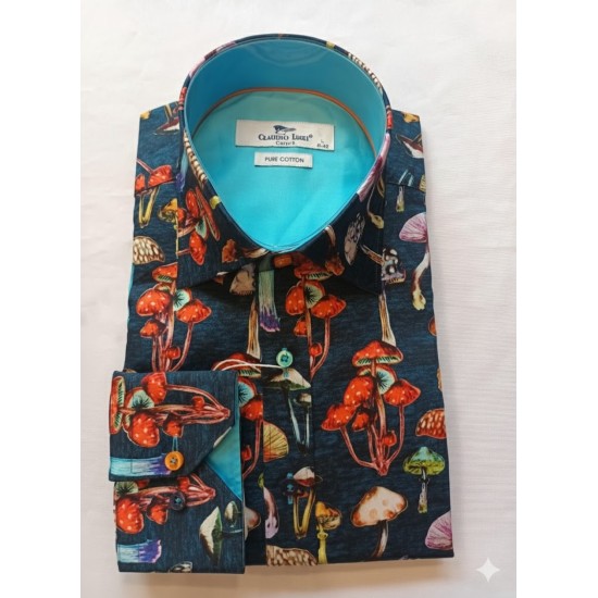 Claudio Lugli L/s Shirt- Mushrooms