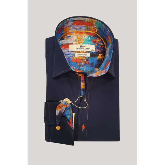 Claudio Lugli L/s Shirt- Navy