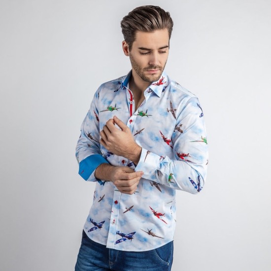 Claudio Lugli L/s Shirt- Planes