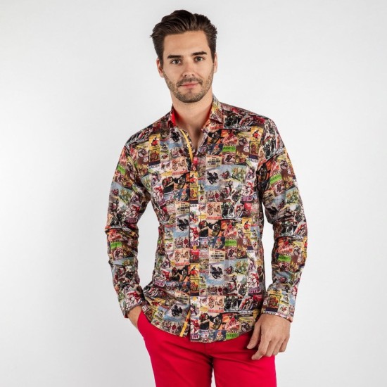Claudio Lugli L/s Shirt- Red