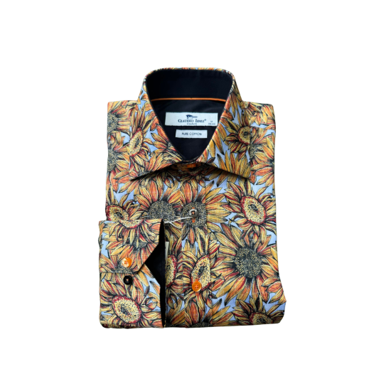 Claudio Lugli L/s Shirt- Sunflowers