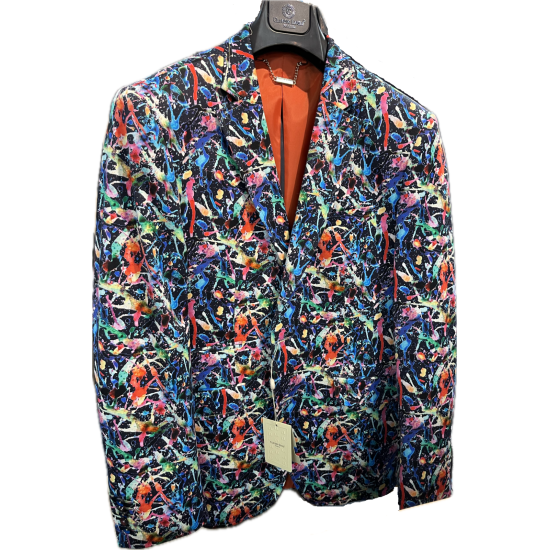 Claudio Lugli Paint Splash Jacket - Navy