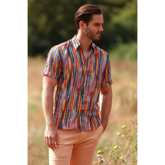 Claudio Lugli S/s Shirt- Multi Stripe