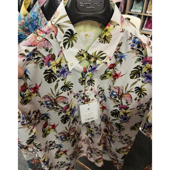 Claudio Lugli S/s Shirt- White Floral