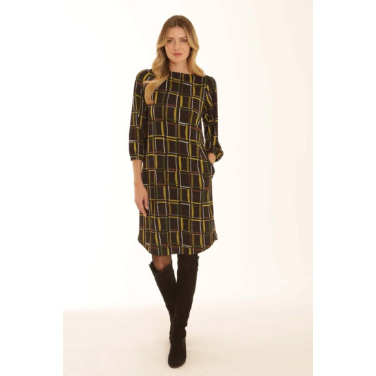 Column Ponte Dress- Lime