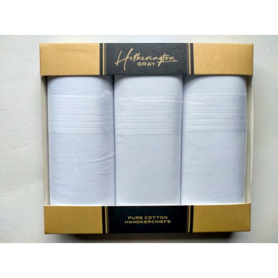 Cotton Handkerchief White 3 Pack
