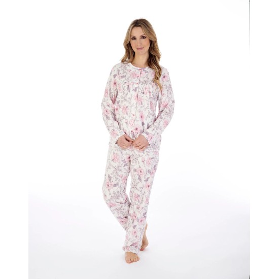 Peony Cotton L/S Pyjamas- Ivory