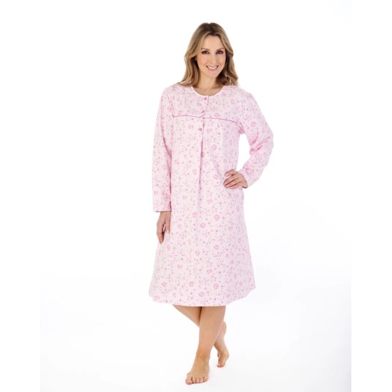 Brushed Cotton R/n Nightdress Pink