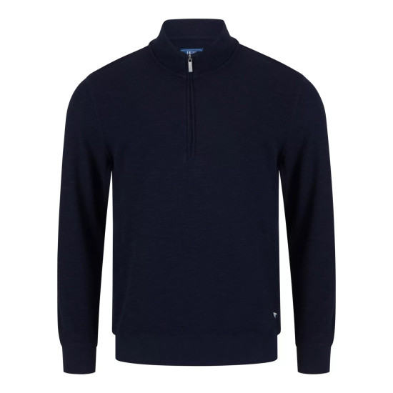Cotton Rich 1/4 Zip Sweat- Navy