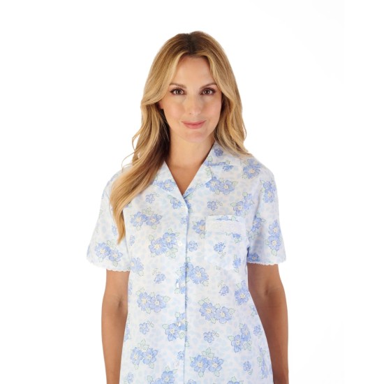 Cotton S/S Pyjamas- Blue Floral