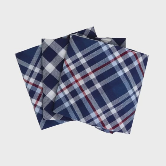 Navy White Red Hanky 3 Pack