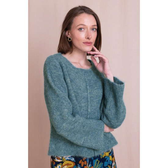 Cropped Jumper- Duck Egg