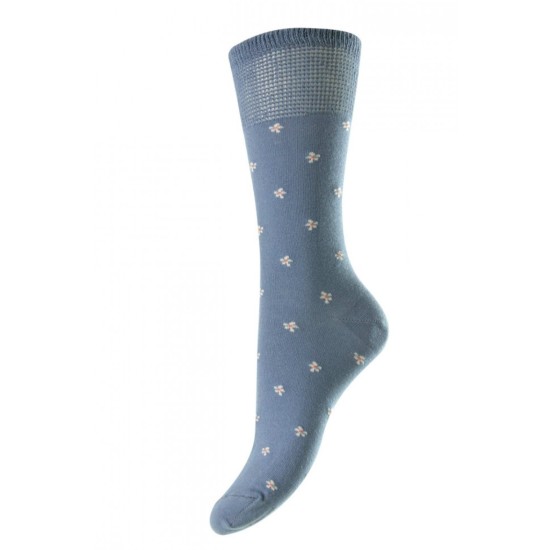 Daisy Cotton Comfort Top socks Denim