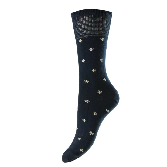 Daisy Cotton Comfort Top socks Navy