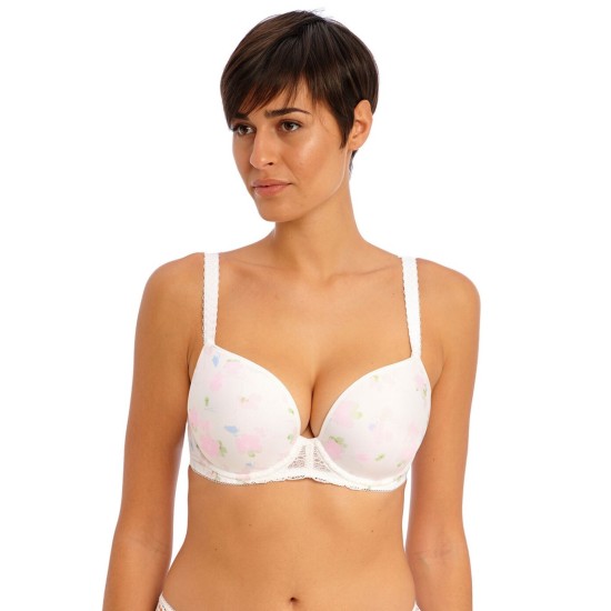 Daydreaming U/W Moulded Plunge Bra Flora White