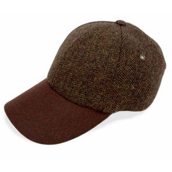 Denton Tweed B/b Cap- Brown