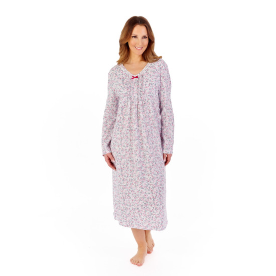 Ditsy Floral L/S Nightie- Ivory