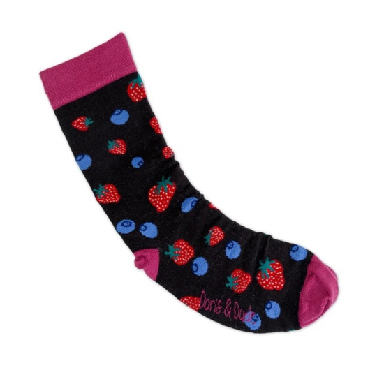 Doris & Dude Bamboo Socks - Black Strawberry