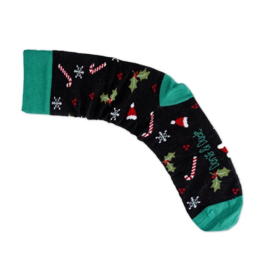 Doris & Dude Bamboo Socks - Black Xmas