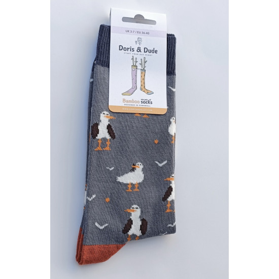 Doris & Dude Bamboo Socks - Grey Seagull